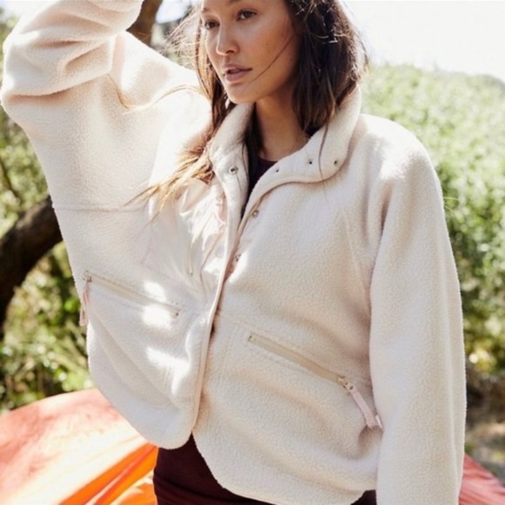 Free People Movement Hit The Slopes Oversized Fleece Jacket Sz L